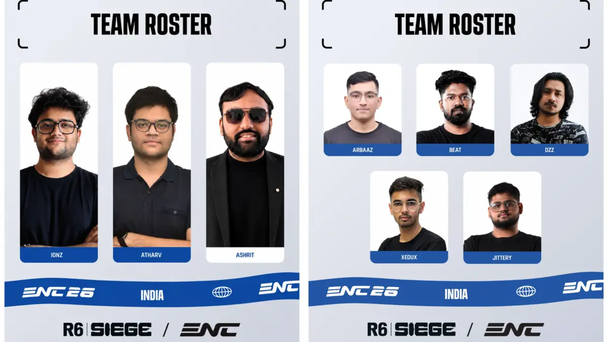 NODWIN Gaming reveals India&rsquo;s Rainbow Six Siege team for Esports Nations Cup 2026