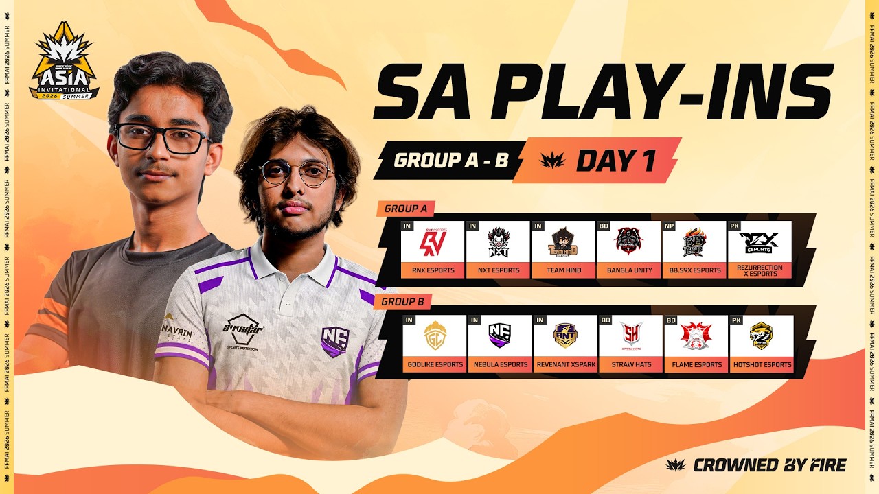 FFMAI South Asia Play-ins Day 1 Overall Points Table and More
