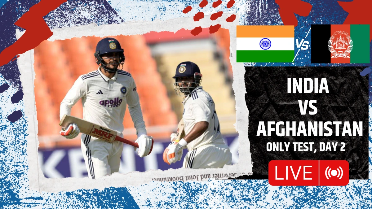 IND vs AFG Test, Day 2 Live: How far can Shubman Gill and Rishabh Pant go?