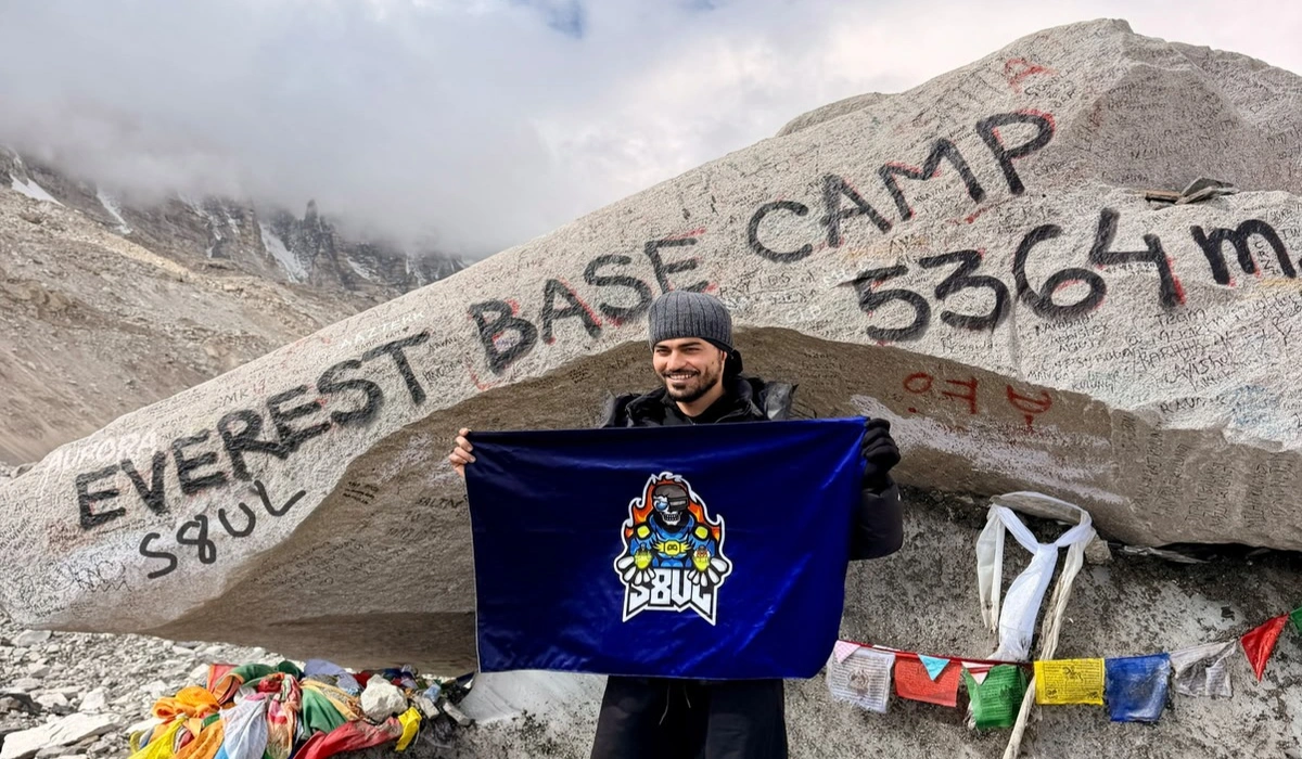 S8UL’s Gulrez Khan becomes first Indian gaming creator to scale Everest Base Camp at 5,364 metres