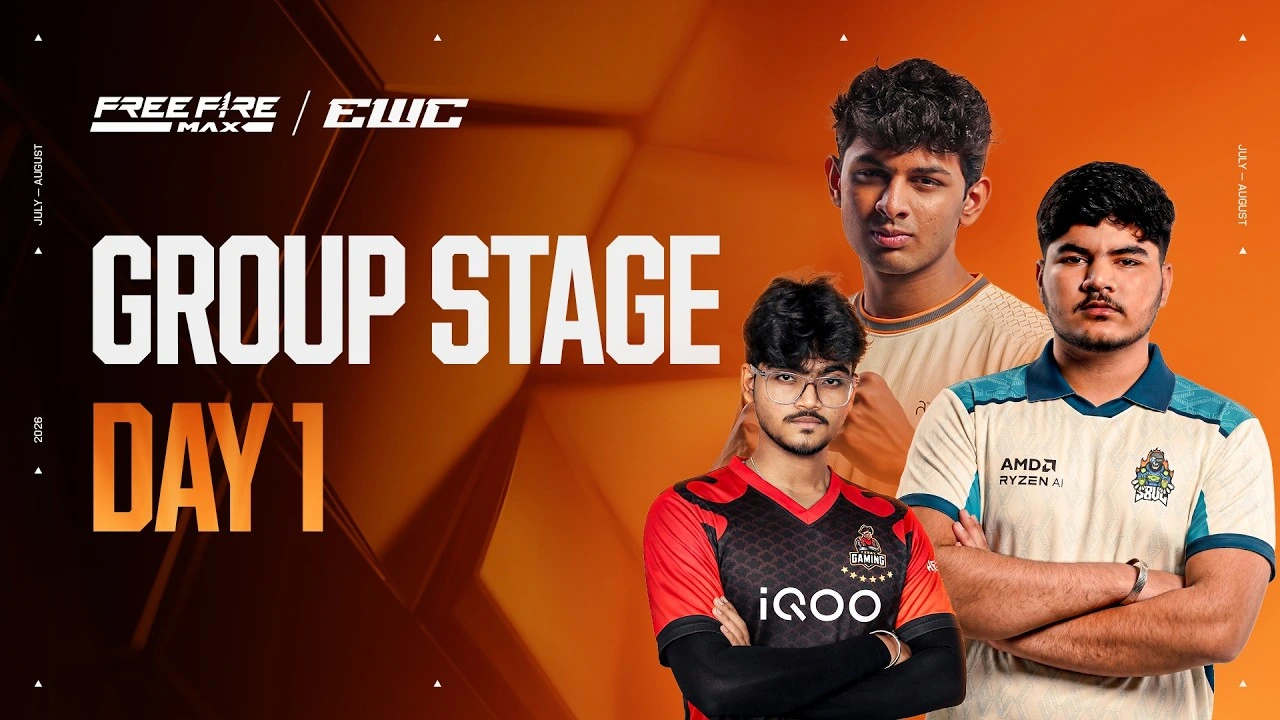 Free Fire EWC 2026 Group Stage Day 1 Points Table Live Updates and More