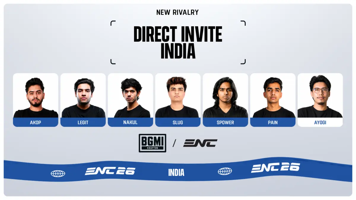 India’s highly anticipated BGMI team for Esports Nations Cup 2026 unveiled; receives special invite to main event